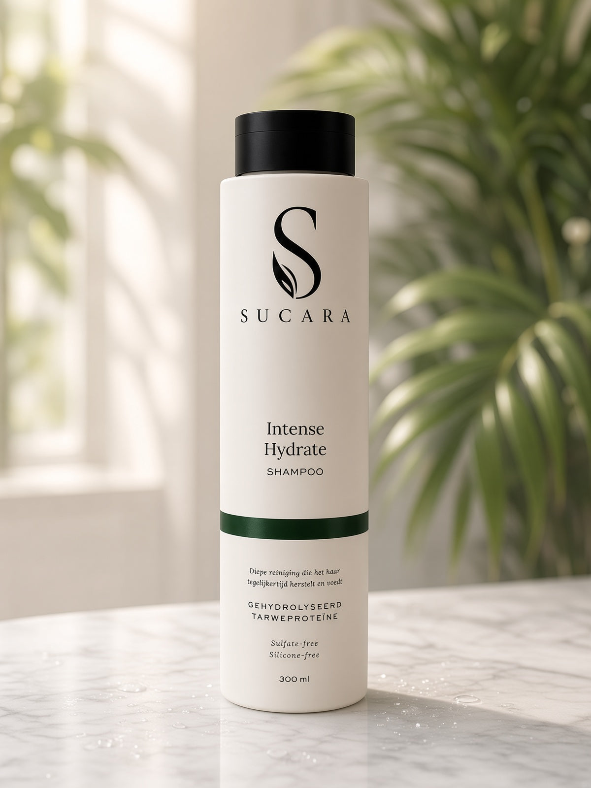 SUCARA Intense Hydrate Shampoo 300ml met donkergroene rand voor verzorging van het haar